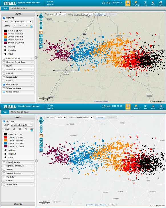 More detailed basemaps help you interrogate storms with higher precision for greater confidence