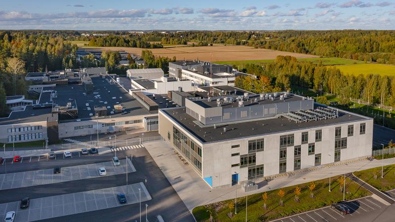 Vaisala R&D building in Vantaa, aerial view