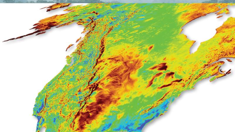 Illustrative snippet of a Vaisala wind resource map, focusing on Canada