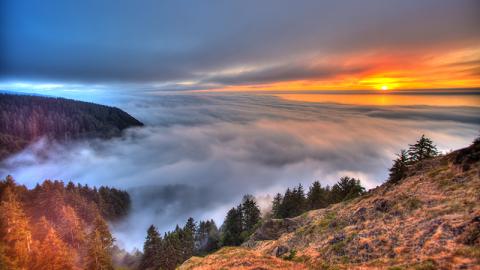Mountain view - clouds