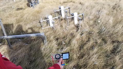 GMP434 sensors installed in soil.