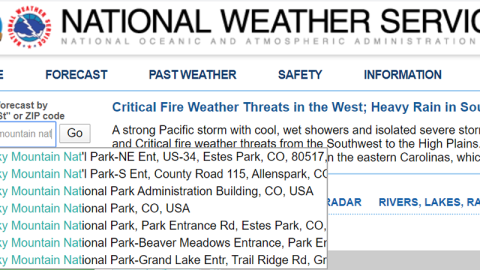 Regional weather forecast