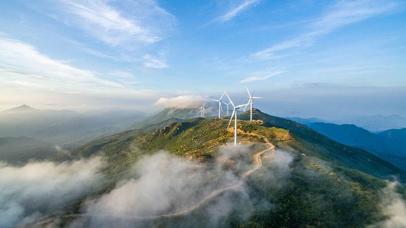 Windmills at a mountain top