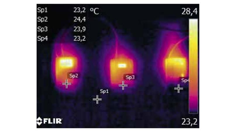 Figure, Transmitter temperatures 30 minutes after power-up