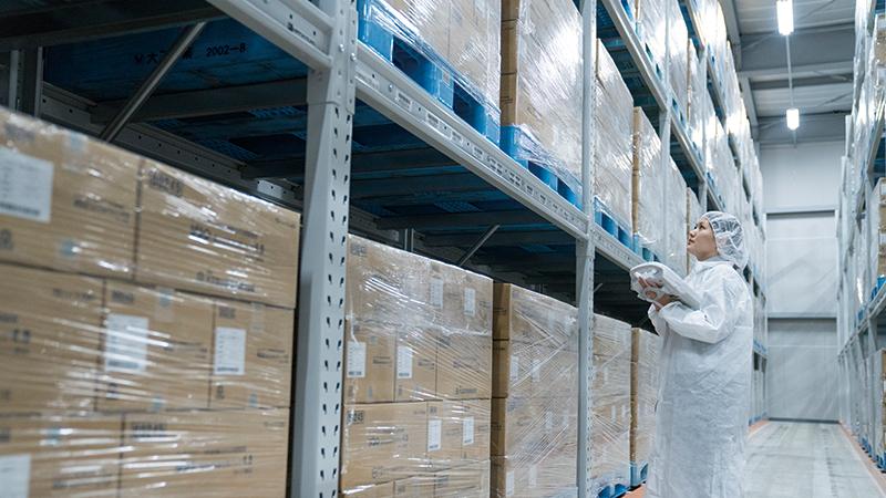 Warehouse shelves 