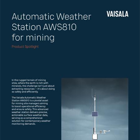 Automatic Weather Station AWS810 for mining