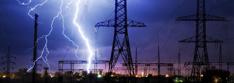 Strike Damage Potential - Lightning storm at night