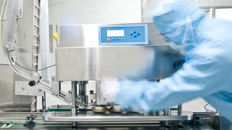 Cleanroom technician at work