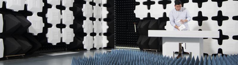 A man in EMC lab