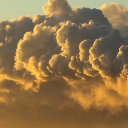 Air pollution clouds from factory chimney